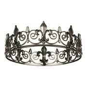 SWEETV Royal King Crown for Men/Women (Unisex)-Gothic Black Gray Metal Men's Tiara, Black